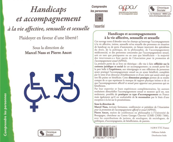 livre « Handicaps et Accompagnement à la vie affective, sensuelle et/ou sexuelle : plaidoyer pour une liberté ! »