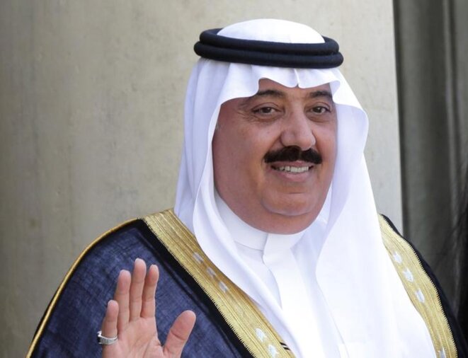 Le prince Miteb ben Abdallah à l'Élysée, en juin 2014 © Reuters