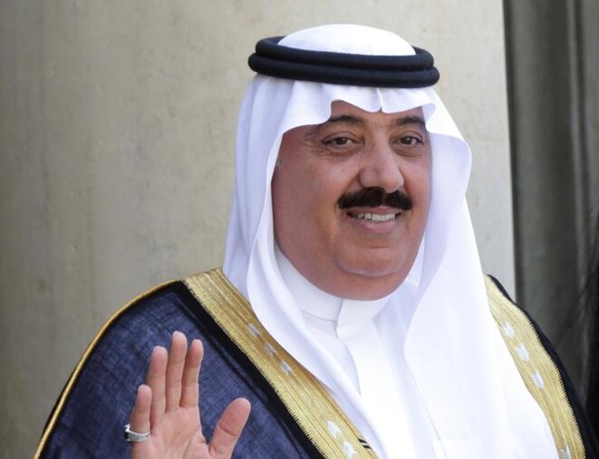 Le prince Miteb ben Abdallah à l'Élysée, en juin 2014 © Reuters Le prince Miteb ben Abdallah à l'Élysée, en juin 2014 © Reuters