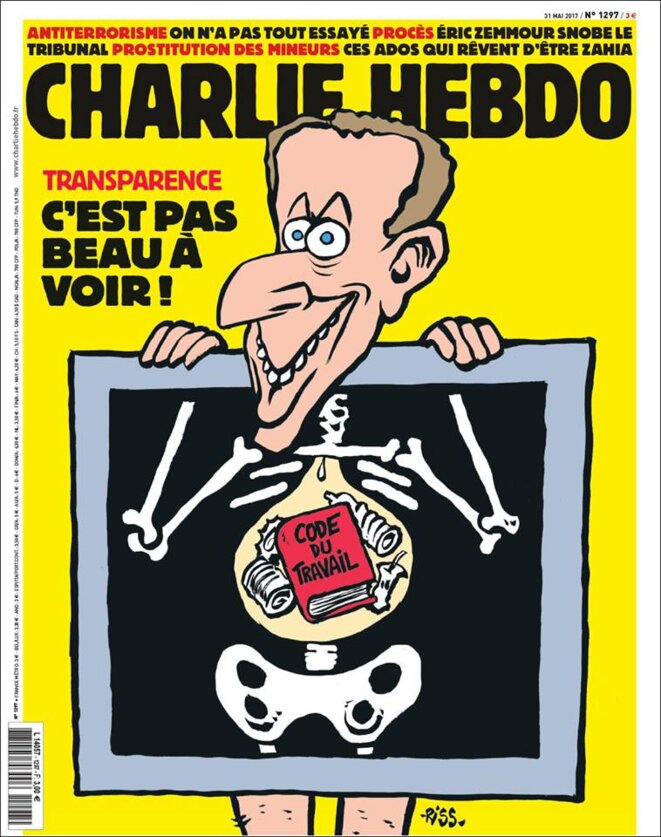 une-charlie-hebdi-31mai-2017-macron-code-du-travail-transparence