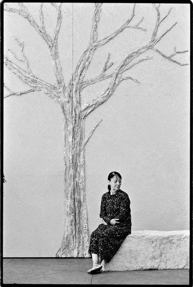 Véronique Nordey dans "Par les villages" © Jean-Louis Fernandez Véronique Nordey dans "Par les villages" © Jean-Louis Fernandez