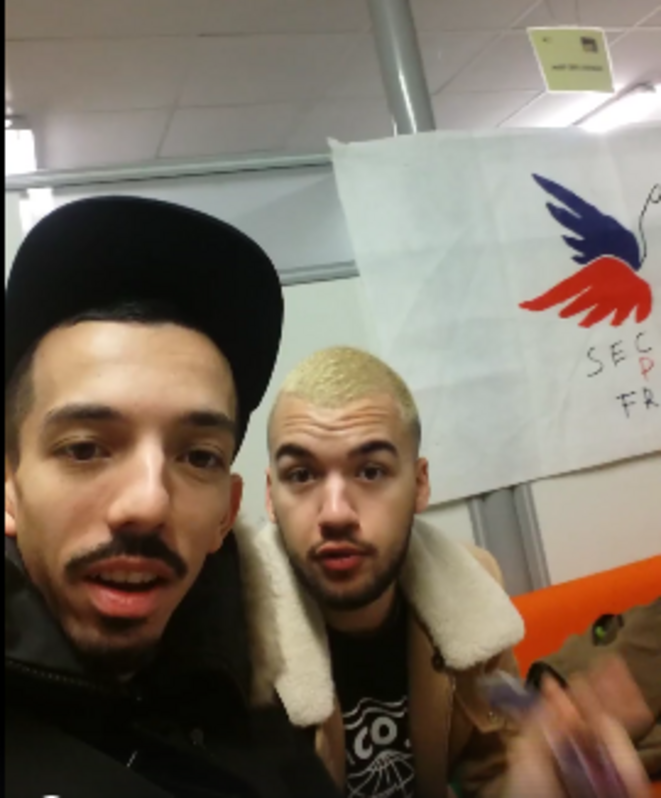Bigflo et Oli au Secours Populaire © B&O Bigflo et Oli au Secours Populaire © B&O