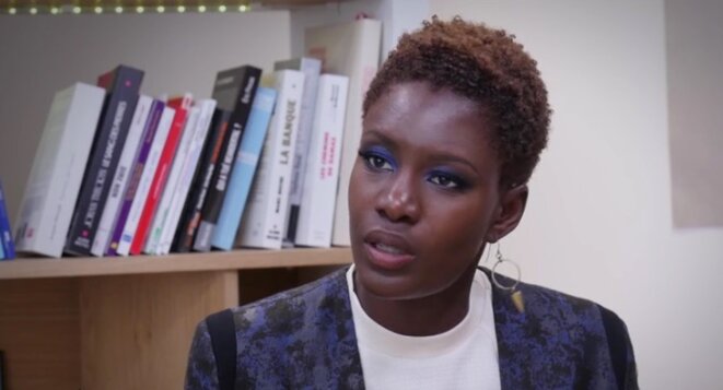 Rokhaya Diallo en 2015, dans le studio de Mediapart Rokhaya Diallo en 2015, dans le studio de Mediapart