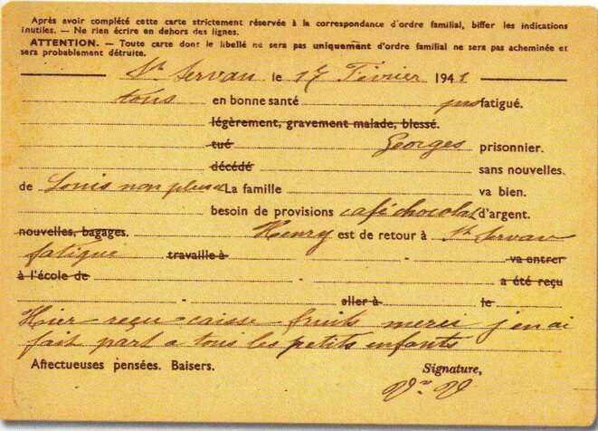 Carte interzone pendant l’Occupation. «Toute carte dont le libellé ne sera pas uniquement d’ordre famillial ne sera pas acheminée et sera probablement détruite. Carte interzone pendant l’Occupation. «Toute carte dont le libellé ne sera pas uniquement d’ordre famillial ne sera pas acheminée et sera probablement détruite.