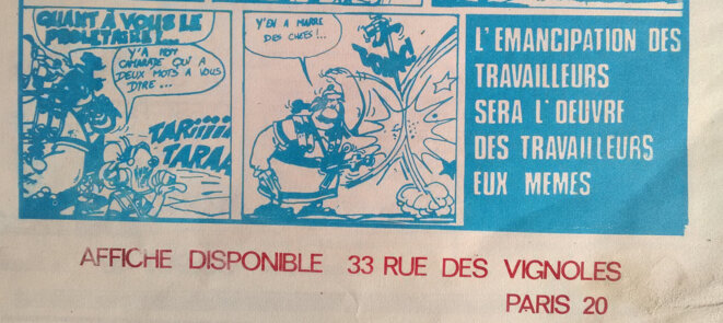 Détail de l'affiche dans « Front libertaire » n°36 de décembre 1974 © FACL Détail de l'affiche dans « Front libertaire » n°36 de décembre 1974 © FACL