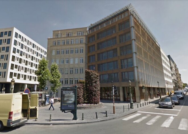 Les locaux d’Airbus dans le quartier européen de Bruxelles. © Google Street View Les locaux d’Airbus dans le quartier européen de Bruxelles. © Google Street View