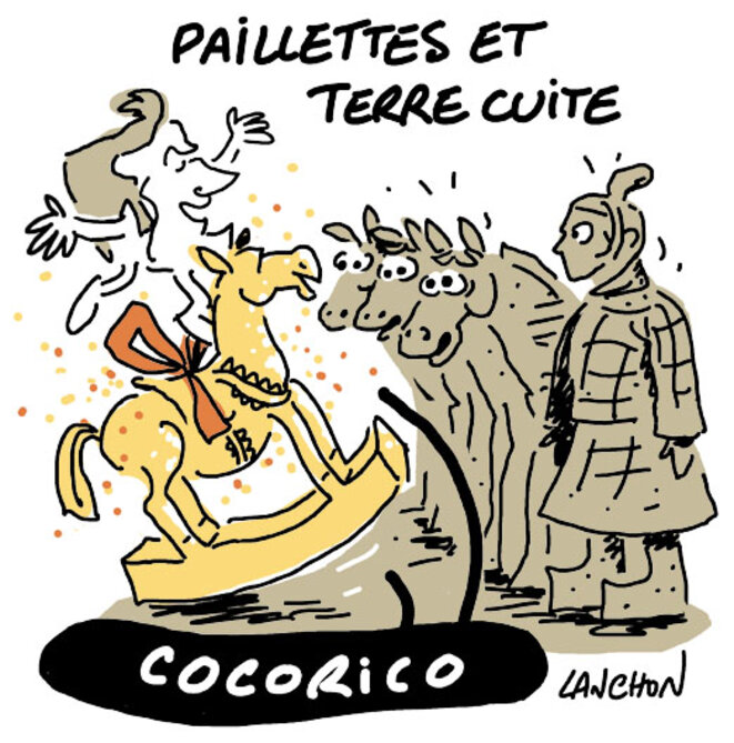 Macron cherche à impressionner la Chine par un fringant cheval de la garde Républicaine. © Agnès Lanchon Macron cherche à impressionner la Chine par un fringant cheval de la garde Républicaine. © Agnès Lanchon