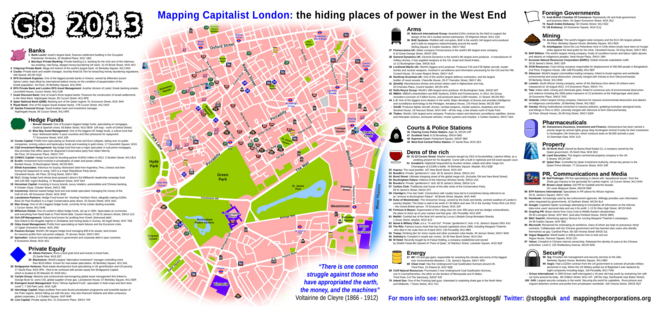 Cartes tactiques des « cibles » capitalistes