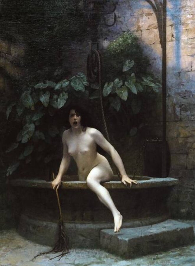«Vérité sortant du puits armée de son martinet pour châtier l’humanité» de Jean-Léon Gérôme «Vérité sortant du puits armée de son martinet pour châtier l’humanité» de Jean-Léon Gérôme