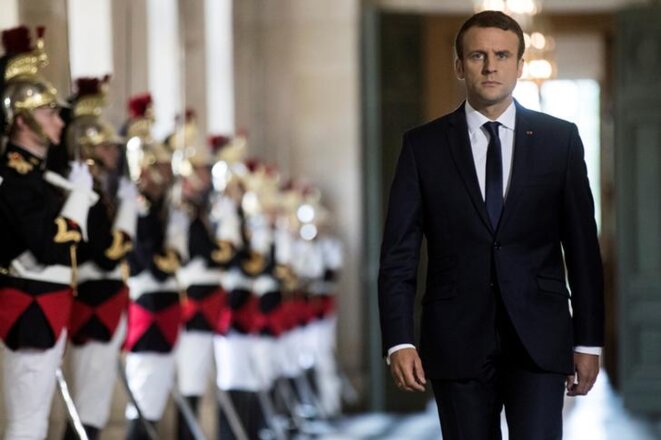 Emmanuel Macron à Versailles, le 3 juillet 2017. © Reuters