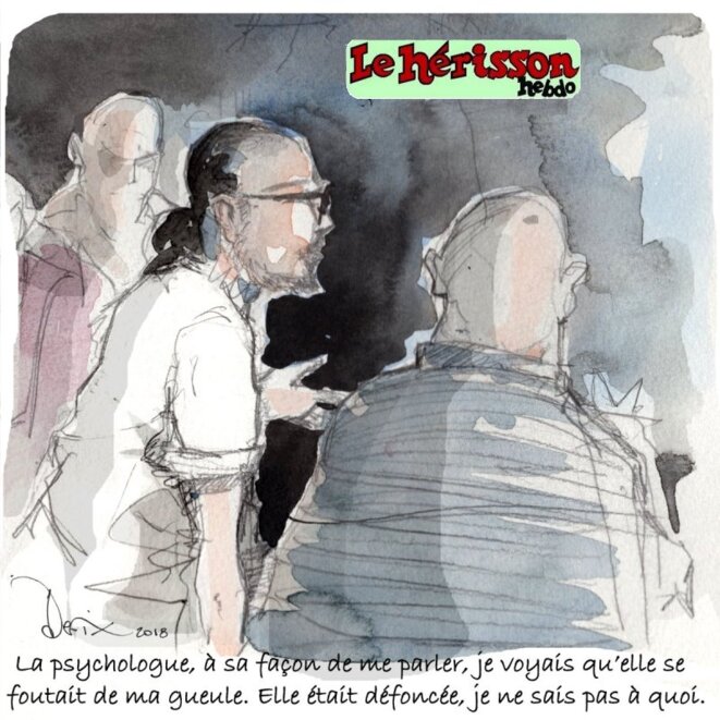Procès de Jawad Bendaoud: Les dessins exclusifs du Hérisson!
