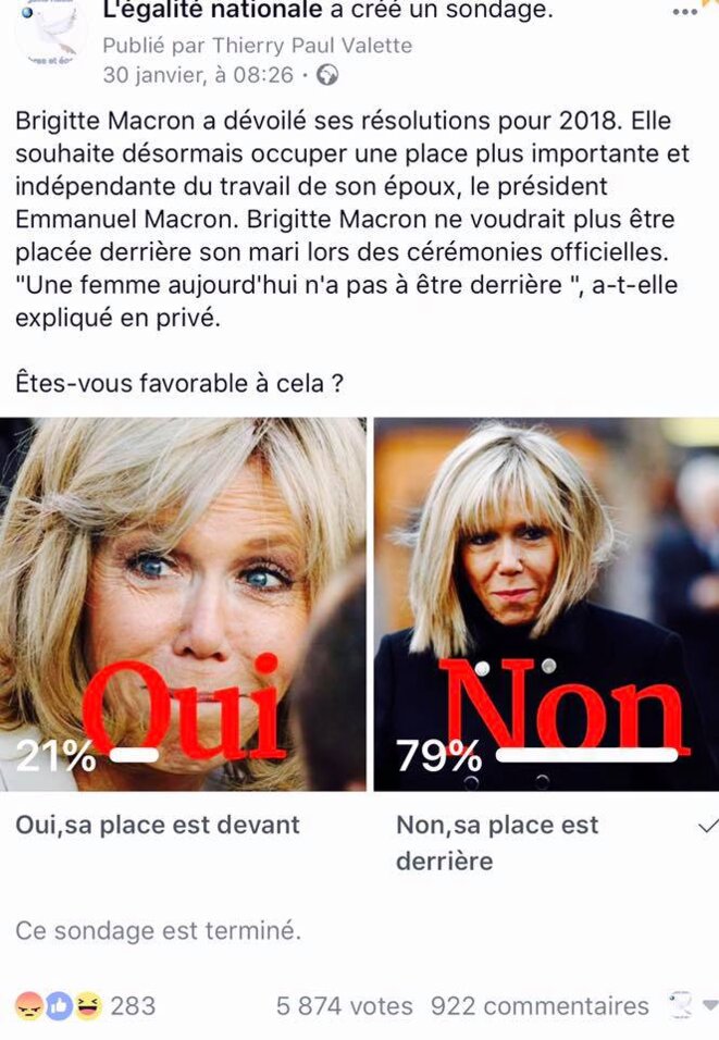 Sondage brigitte macron © Egalité NATIONALE Sondage brigitte macron © Egalité NATIONALE