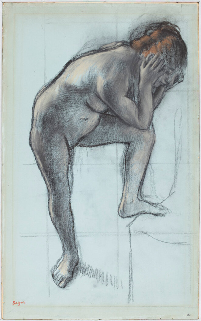 Edgar Degas, Femme nue, de dos, montant dans un char (vers 1860-1862) © RMN-Grand Palais (musée d’Orsay) / Thierry Le Mage Edgar Degas, Femme nue, de dos, montant dans un char (vers 1860-1862) © RMN-Grand Palais (musée d’Orsay) / Thierry Le Mage