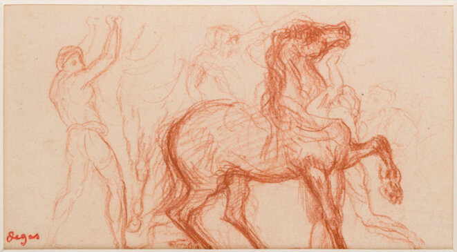 Edgar Degas, Cavalier, soldats et cheval. Étude pour La Fille de Jephté (vers 1859-1861) © Muma Le Havre / Florian Kleinefenn Edgar Degas, Cavalier, soldats et cheval. Étude pour La Fille de Jephté (vers 1859-1861) © Muma Le Havre / Florian Kleinefenn
