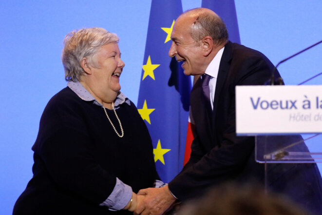 Jacqueline Gourault et Gérard Collomb. © Reuters Jacqueline Gourault et Gérard Collomb. © Reuters