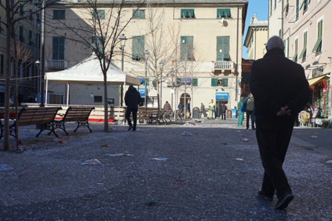 Dans le quartier de Sestri Ponente © AP Dans le quartier de Sestri Ponente © AP