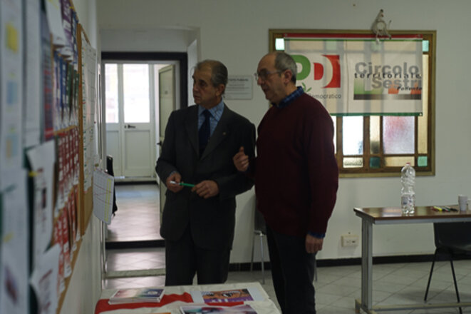 Marco Pinna et Mauro Montauti, à la section PD de Sestri Ponente © AP Marco Pinna et Mauro Montauti, à la section PD de Sestri Ponente © AP
