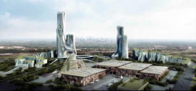 Rendu informatique pour Modderfontein, dans la banlieue de Johannesburg Rendu informatique pour Modderfontein, dans la banlieue de Johannesburg