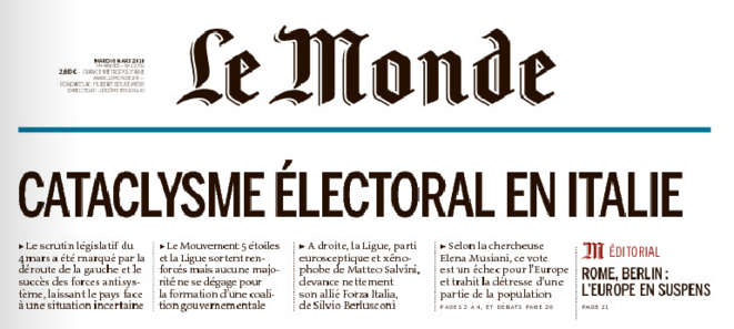 Le Monde du 6 mars 2018 Le Monde du 6 mars 2018