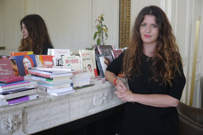 Marlène Schiappa en octobre 2017 dans son bureau. © LF Marlène Schiappa en octobre 2017 dans son bureau. © LF