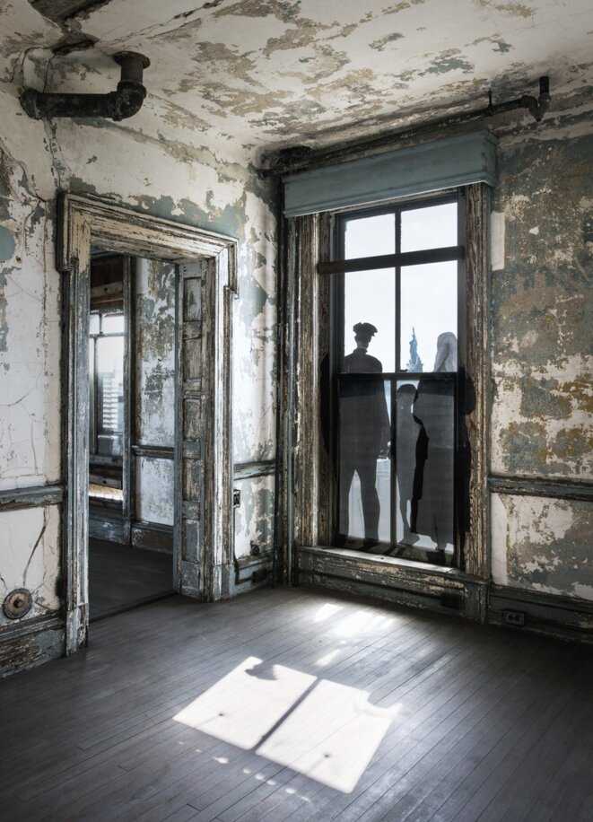 JR, Ellis Island, collage © JR JR, Ellis Island, collage © JR