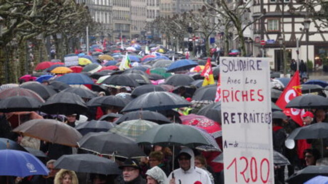 Des milliers de retraité.e.s à Strasbourg