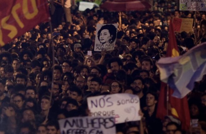 Manifestation à Rio, le 15 mars © Ricardo Mora/Reuters Manifestation à Rio, le 15 mars © Ricardo Mora/Reuters