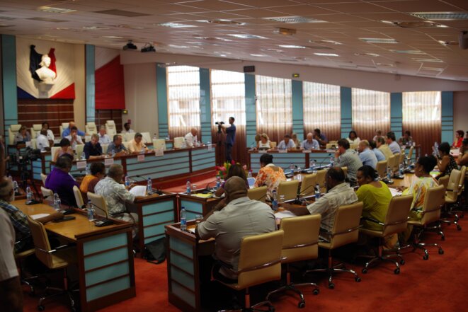 Le congrès de Nouvelle-Calédonie, lundi 19 mars. Les débats ont été houleux. © JS Le congrès de Nouvelle-Calédonie, lundi 19 mars. Les débats ont été houleux. © JS