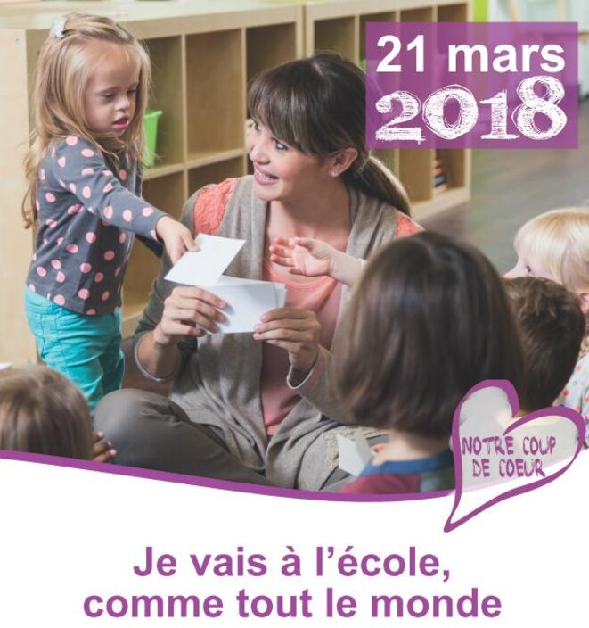 La Journée mondiale de la Trisomie 21 est organisée le 21 mars 2018.