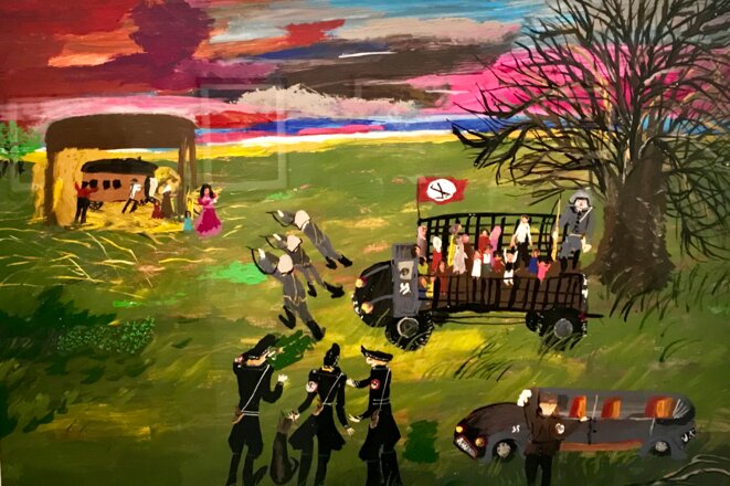Ceija Stojka, "Sans titre", Acrylique sur toile, © Ceija Stojka Ceija Stojka, "Sans titre", Acrylique sur toile, © Ceija Stojka