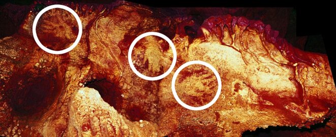 Les mains de la grotte de Maltravieso Les mains de la grotte de Maltravieso