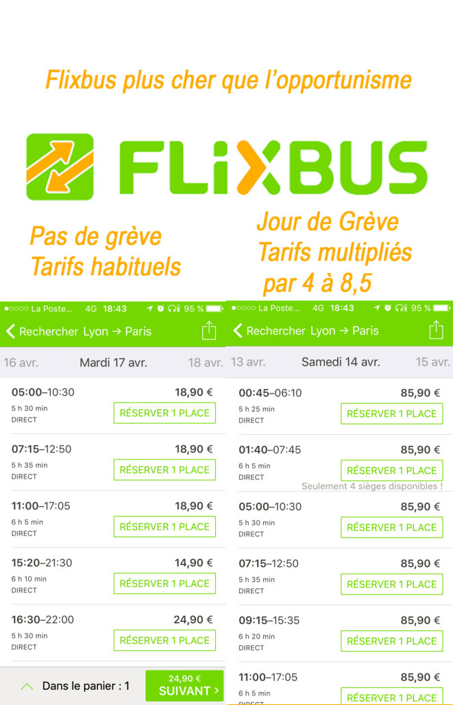 Flixbus - Tarifs, avec ou sans grève? Flixbus - Tarifs, avec ou sans grève?