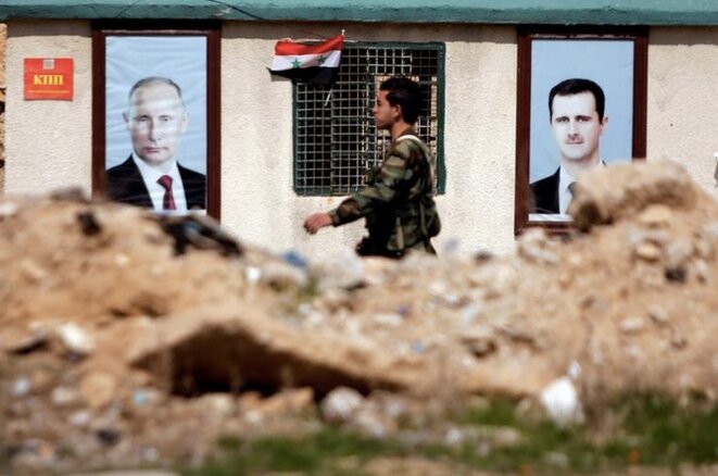 A l'est de la Ghouta, le 28 février 2018. © Reuters A l'est de la Ghouta, le 28 février 2018. © Reuters