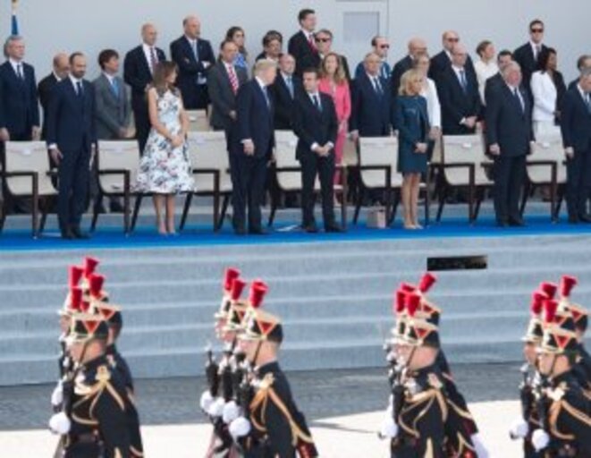 Le Président Trump a été tellement impressionné par le défilé militaire qu'il a vu à Paris le 14 juillet qu'il a donné l’ordre au Pentagone d’en prévoir un plus grand à Washington. © Whitehouse.gov Le Président Trump a été tellement impressionné par le défilé militaire qu'il a vu à Paris le 14 juillet qu'il a donné l’ordre au Pentagone d’en prévoir un plus grand à Washington. © Whitehouse.gov