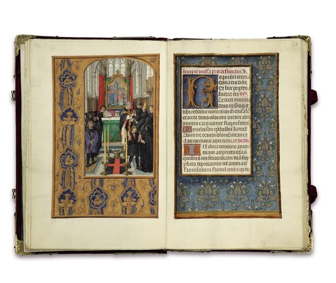 Deux pages du Rothschild Prayerbook. Deux pages du Rothschild Prayerbook.