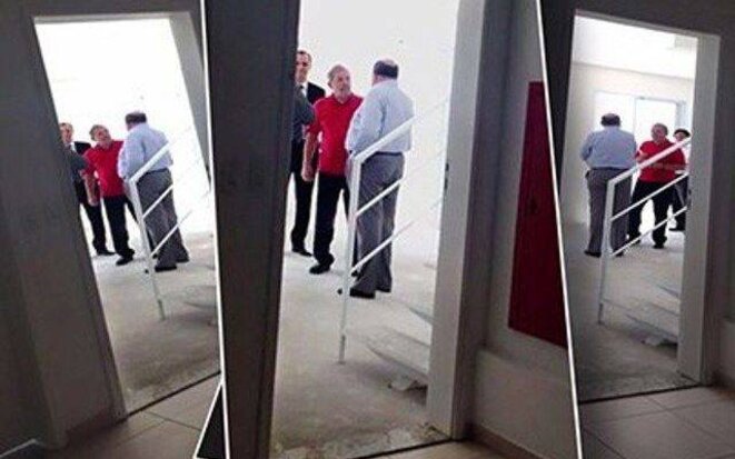 Les photos de Lula dans le triplex en compagnie des responsables d'OAS. © TVGLOBO Les photos de Lula dans le triplex en compagnie des responsables d'OAS. © TVGLOBO
