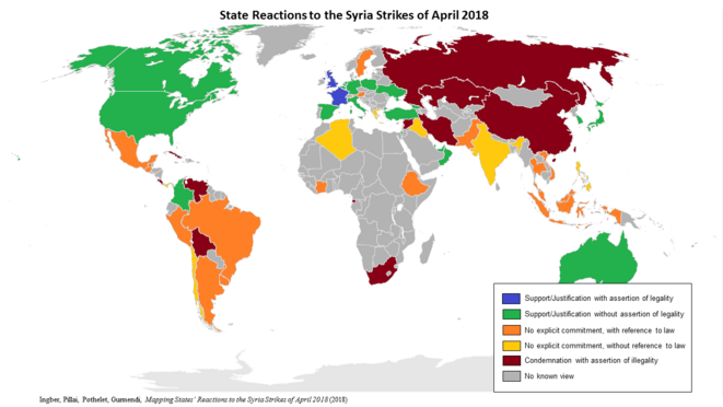 Mapping States’ Reactions to the Syria Strikes of April 2018 © Gurmendi, Ingber, Pillai and Pothelet (2018) Mapping States’ Reactions to the Syria Strikes of April 2018 © Gurmendi, Ingber, Pillai and Pothelet (2018)