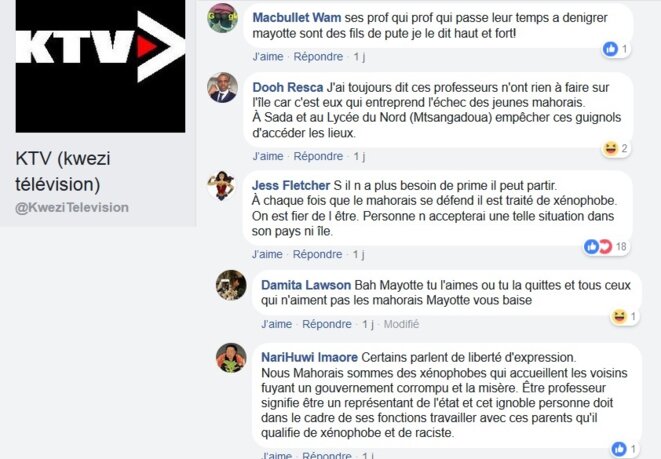 Florilège des commentaires haineux sur la page facebook de Kwezi © Damien Gautreau Florilège des commentaires haineux sur la page facebook de Kwezi © Damien Gautreau