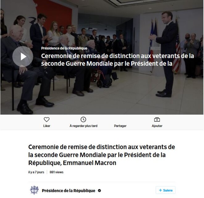 Compte officiel de la Présidence de la République sur Dailymotion Compte officiel de la Présidence de la République sur Dailymotion