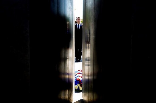 Emmanuel Macron à Paris, lors des commémorations du 8 mai. © Reuters Emmanuel Macron à Paris, lors des commémorations du 8 mai. © Reuters