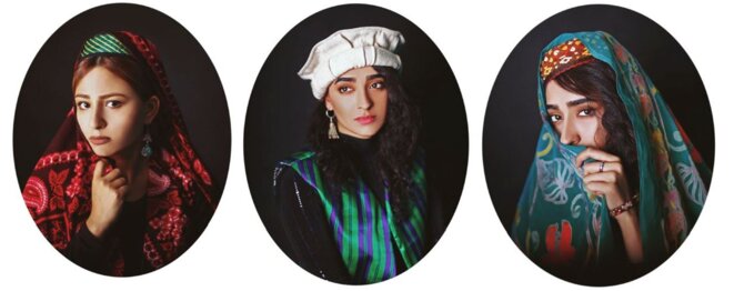 Série de portraits de femmes montrant la diversité culturelles de l'Afghanistan © Fatimah Hossaini Série de portraits de femmes montrant la diversité culturelles de l'Afghanistan © Fatimah Hossaini