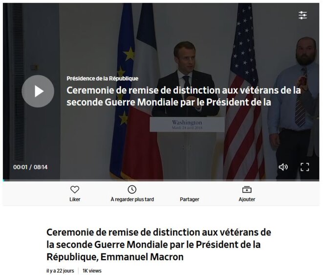Compte officiel de la Présidence de la République sur Dailymotion Compte officiel de la Présidence de la République sur Dailymotion