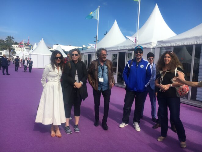 Un Certain Regard jury members came to stand in solidarity with Palestine and the Palestinian people © Samia Labidi Un Certain Regard jury members came to stand in solidarity with Palestine and the Palestinian people © Samia Labidi