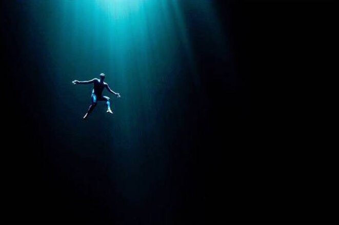 Guillaume Néry. Submersion Spiderman ! (Yucatan. Mexico). Photo Franck Seguin.