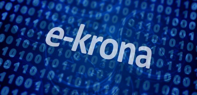 Le symbole du e-krona suédois. © DR Le symbole du e-krona suédois. © DR