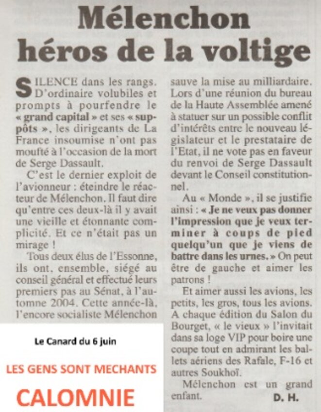 Ce cher Dassault © Canard Ce cher Dassault © Canard