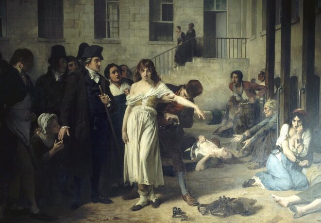 Le docteur Philippe Pinel faisant tomber les chaînes des aliénés. © Tony Robert-Fleury (1838-1911) Le docteur Philippe Pinel faisant tomber les chaînes des aliénés. © Tony Robert-Fleury (1838-1911)