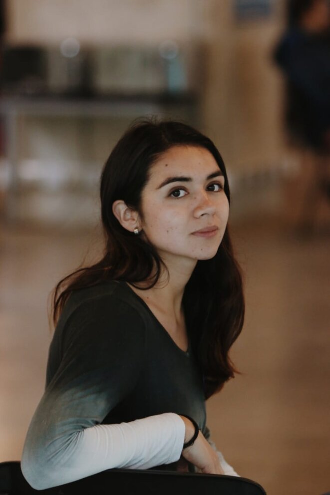 Valentina Gatina, présidente de la Fédération des étudiantes de la Universidad Austral de Chile © Franco Basso Bertrand Valentina Gatina, présidente de la Fédération des étudiantes de la Universidad Austral de Chile © Franco Basso Bertrand