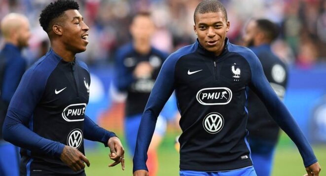 Presnel Kimpembe et Kyllian MBappé, les deux jeunes parisiens, participent à leur première coupe du monde avec la France. Presnel Kimpembe et Kyllian MBappé, les deux jeunes parisiens, participent à leur première coupe du monde avec la France.