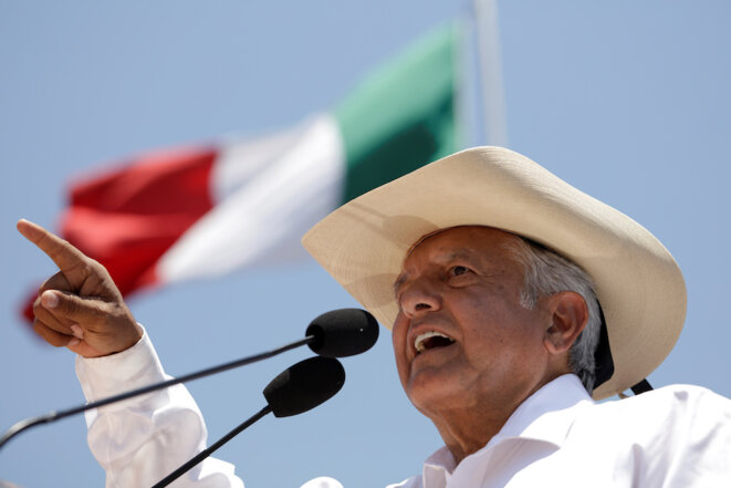 AMLO en campagne électorale, mai 2018. © Reuters AMLO en campagne électorale, mai 2018. © Reuters